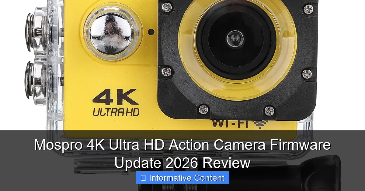 Mospro 4K Ultra HD Action Camera Firmware Update 2026 Review