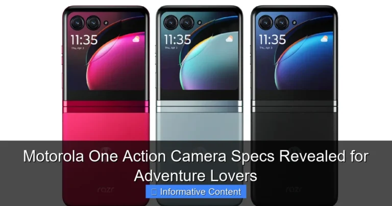 Motorola One Action Camera Specs Revealed for Adventure Lovers