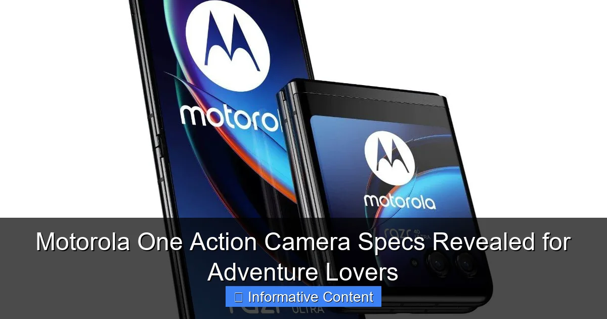 Motorola One Action Camera Specs Revealed for Adventure Lovers