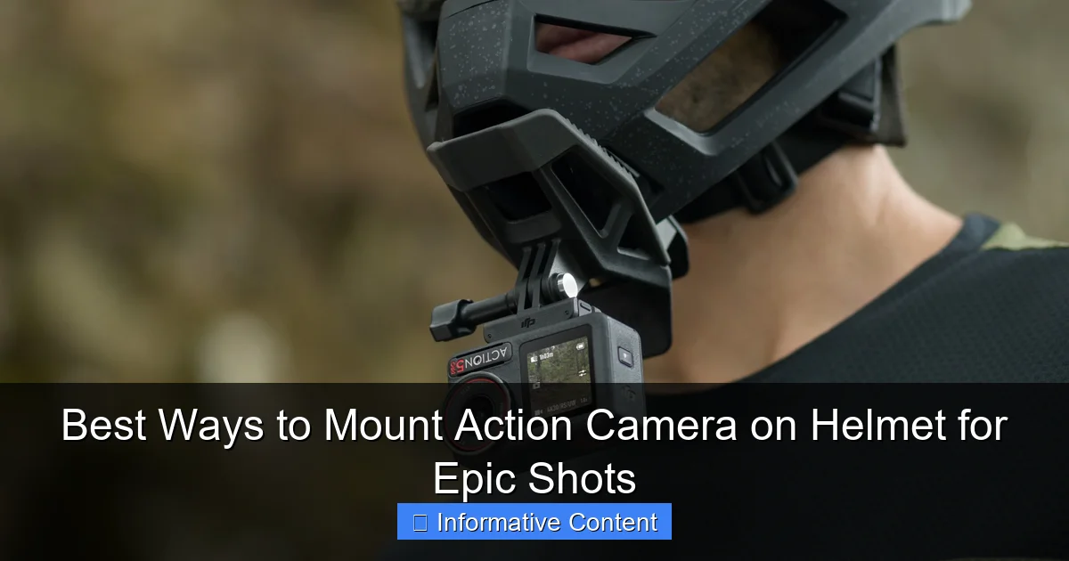 Best Ways to Mount Action Camera on Helmet for Epic Shots