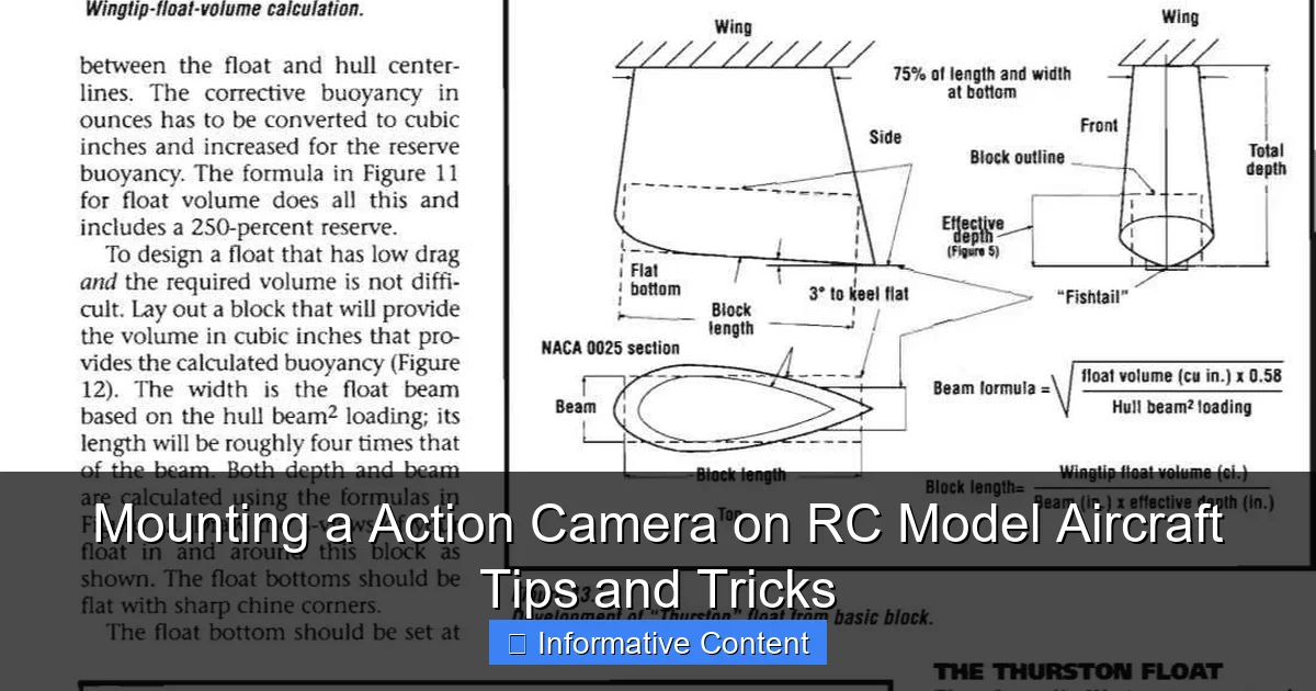 Mounting a Action Camera on RC Model Aircraft Tips and Tricks