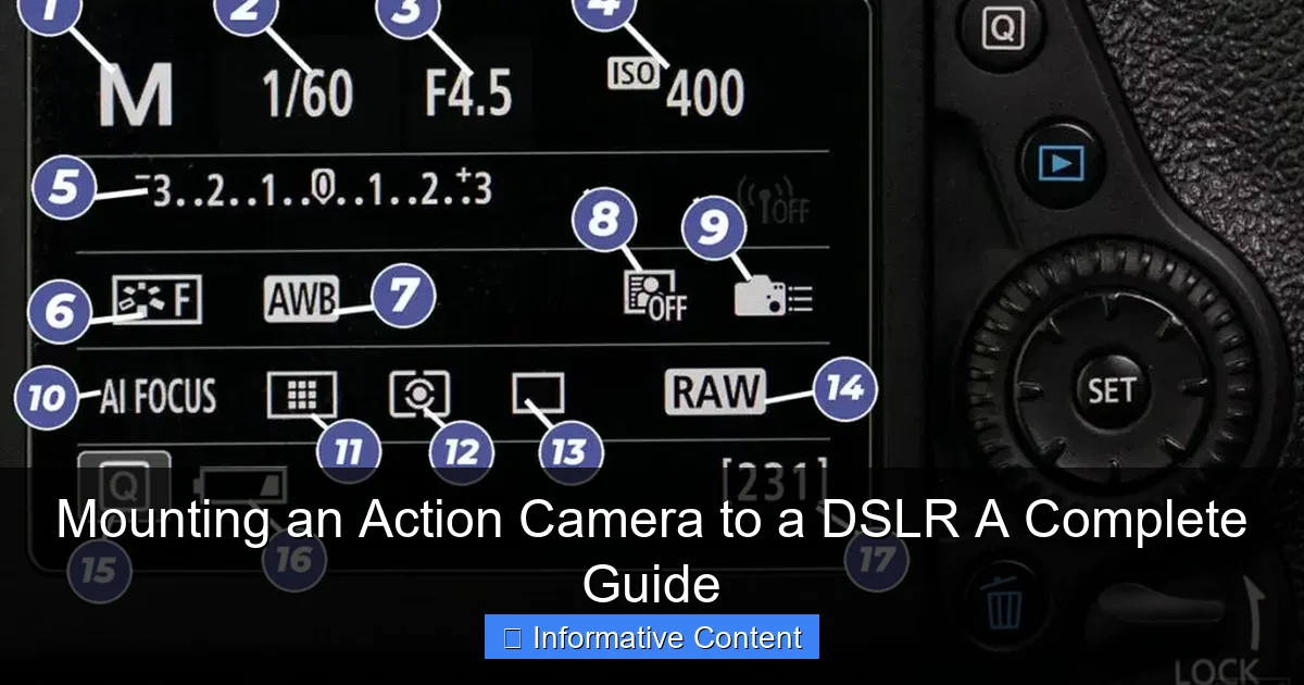 Mounting an Action Camera to a DSLR A Complete Guide