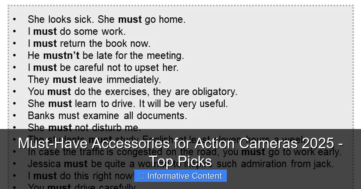 Must-Have Accessories for Action Cameras 2025 - Top Picks