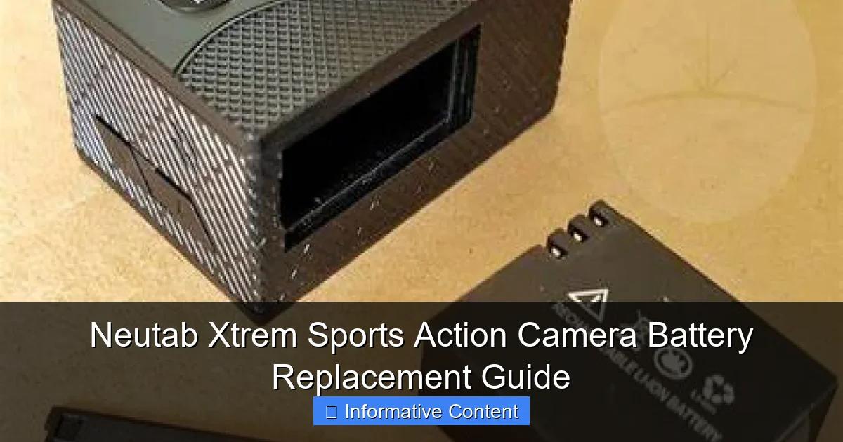 Neutab Xtrem Sports Action Camera Battery Replacement Guide