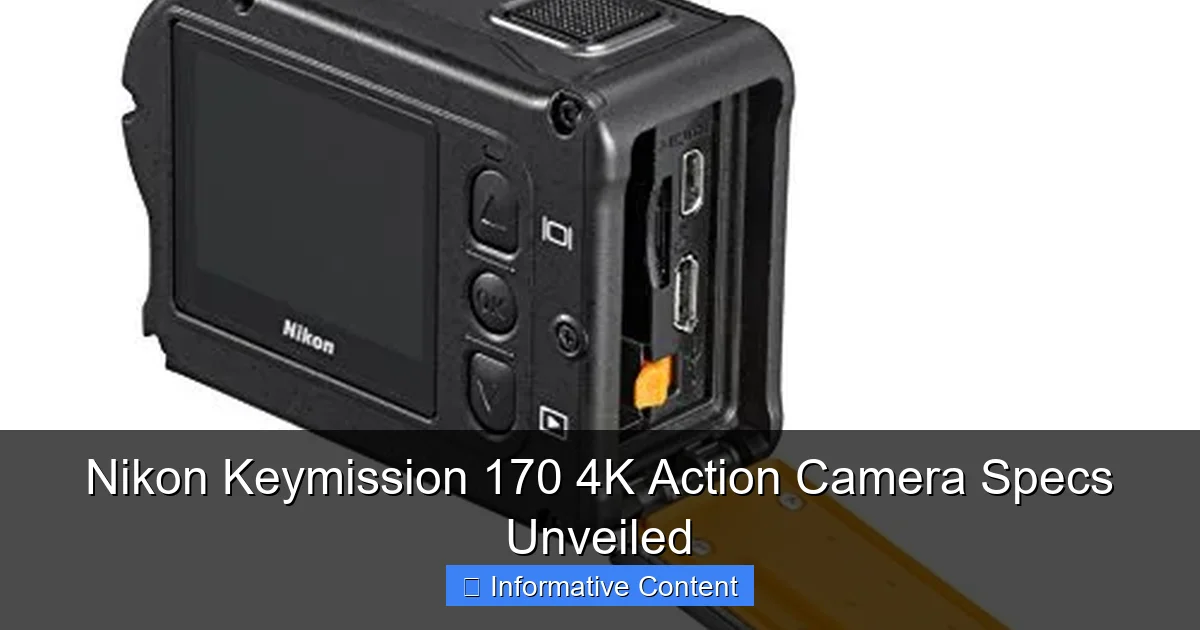 Nikon Keymission 170 4K Action Camera Specs Unveiled
