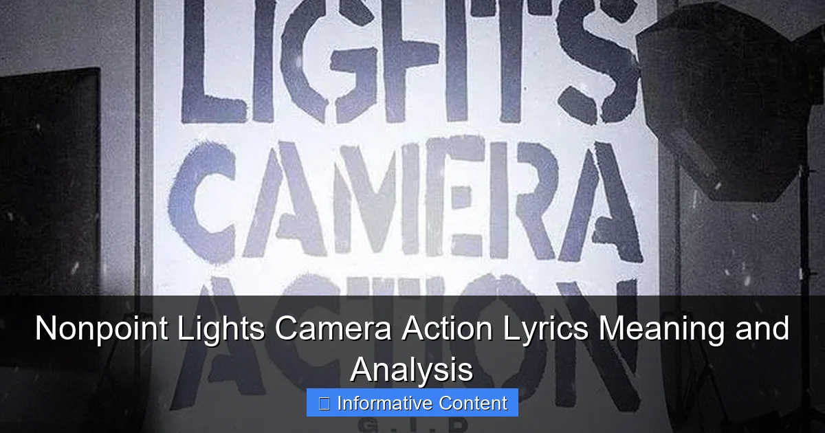 Nonpoint Lights Camera Action Lyrics Meaning and Analysis