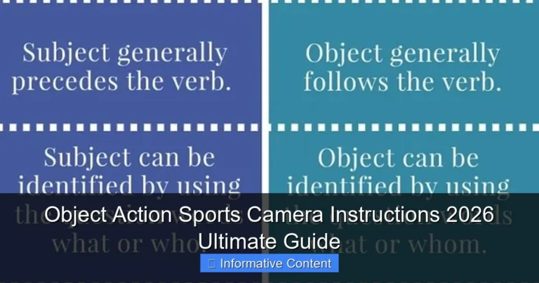 Object Action Sports Camera Instructions 2026 Ultimate Guide