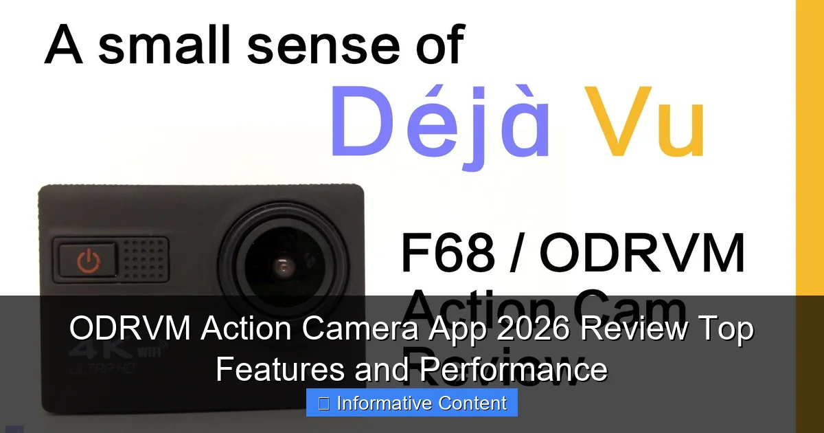 ODRVM Action Camera App 2026 Review Top Features and Performance