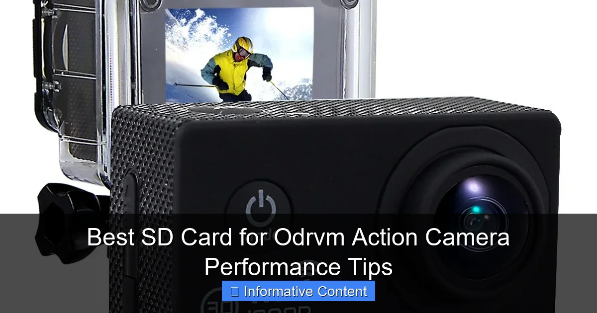 Best SD Card for Odrvm Action Camera Performance Tips
