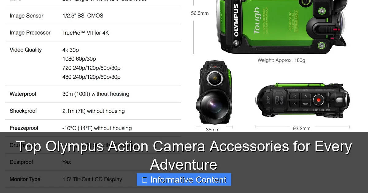 Top Olympus Action Camera Accessories for Every Adventure