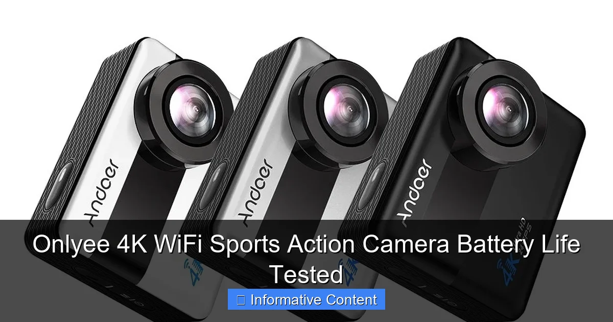Onlyee 4K WiFi Sports Action Camera Battery Life Tested
