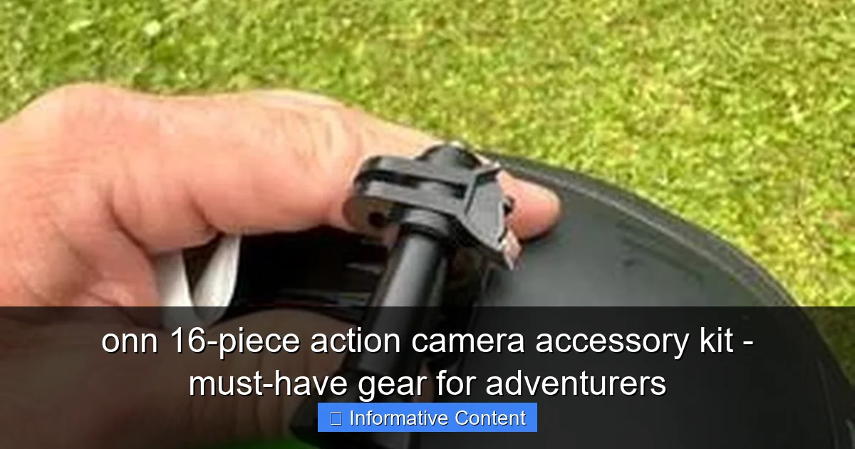 onn 16-piece action camera accessory kit - must-have gear for adventurers