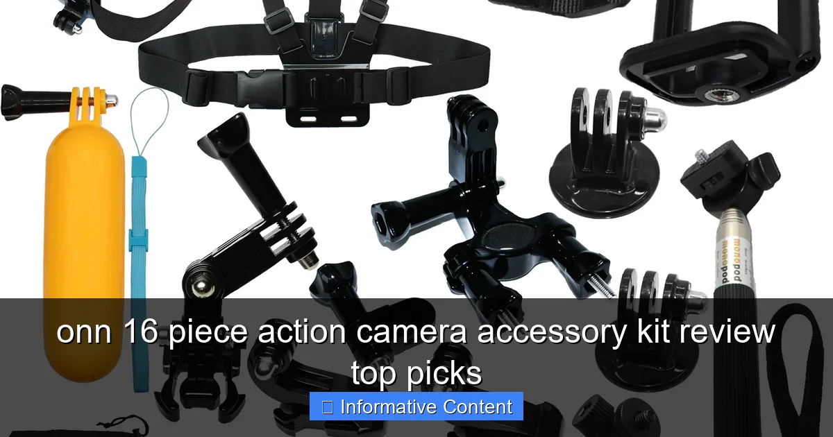 onn 16 piece action camera accessory kit review top picks
