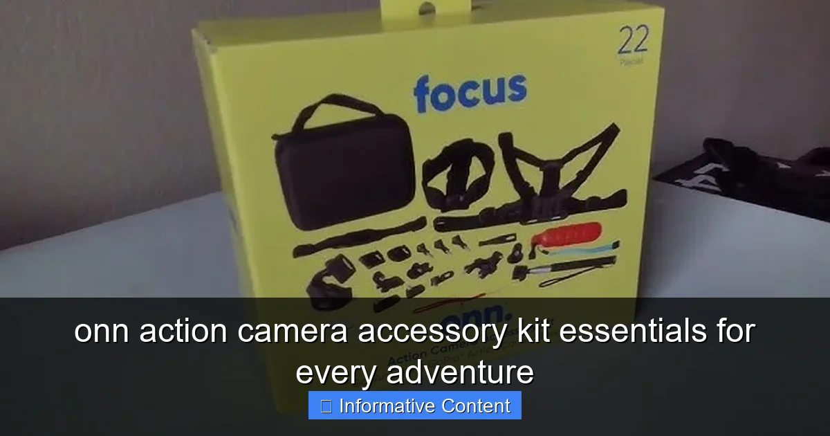 onn action camera accessory kit essentials for every adventure