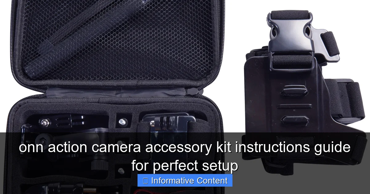 onn action camera accessory kit instructions guide for perfect setup