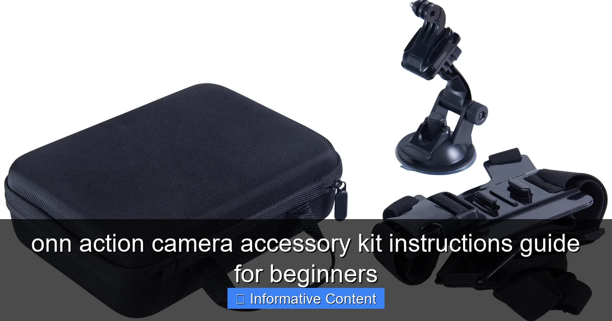 onn action camera accessory kit instructions guide for beginners