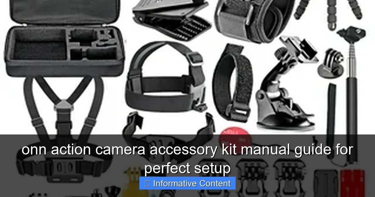 onn action camera accessory kit manual guide for perfect setup