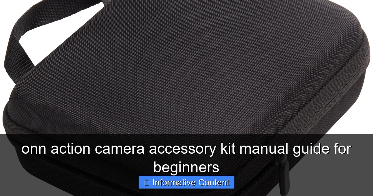 onn action camera accessory kit manual guide for beginners