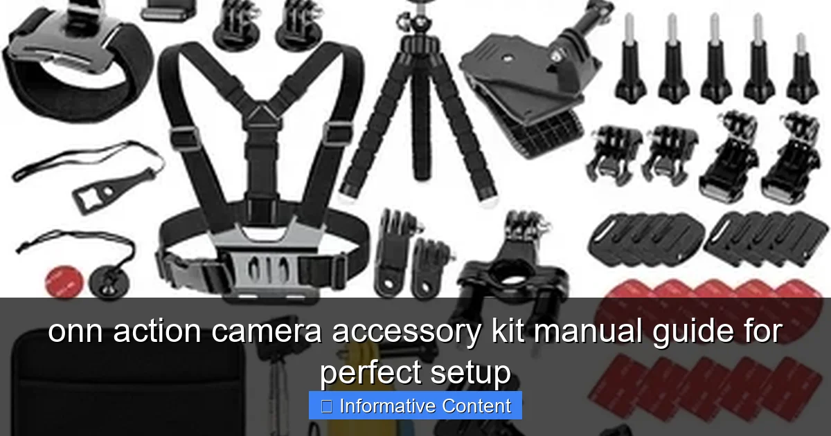 onn action camera accessory kit manual guide for perfect setup