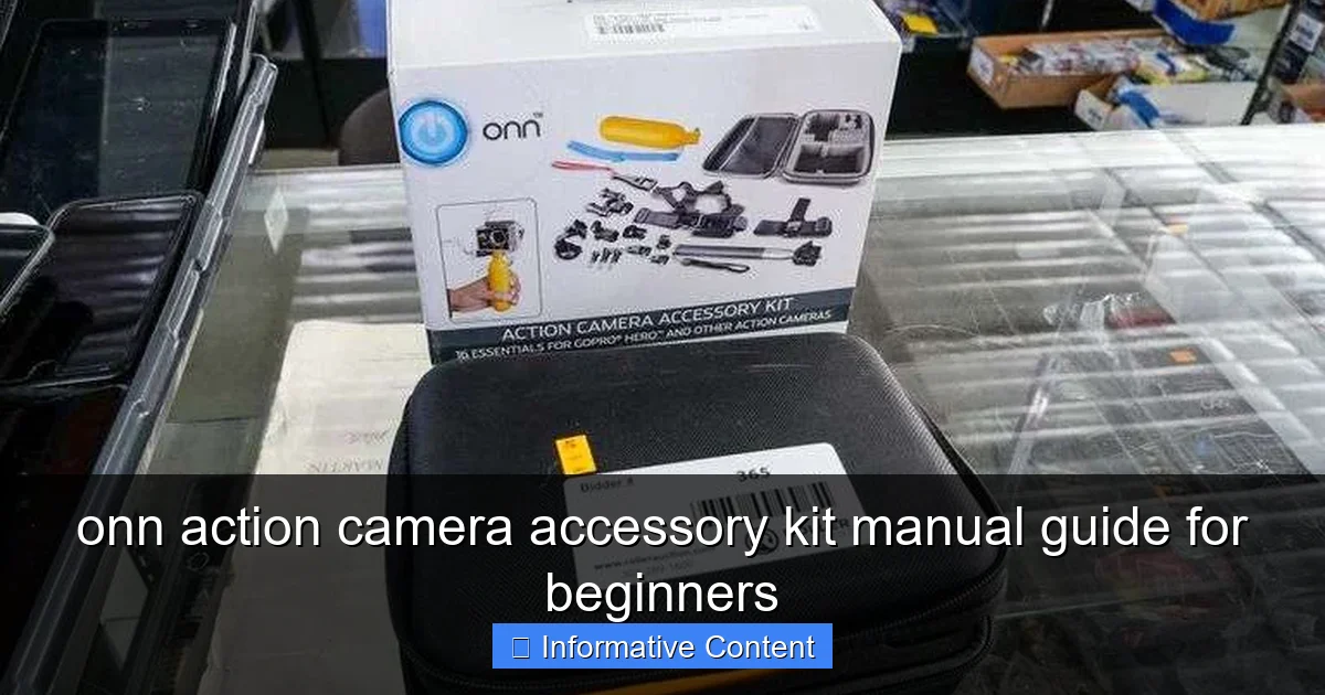 onn action camera accessory kit manual guide for beginners