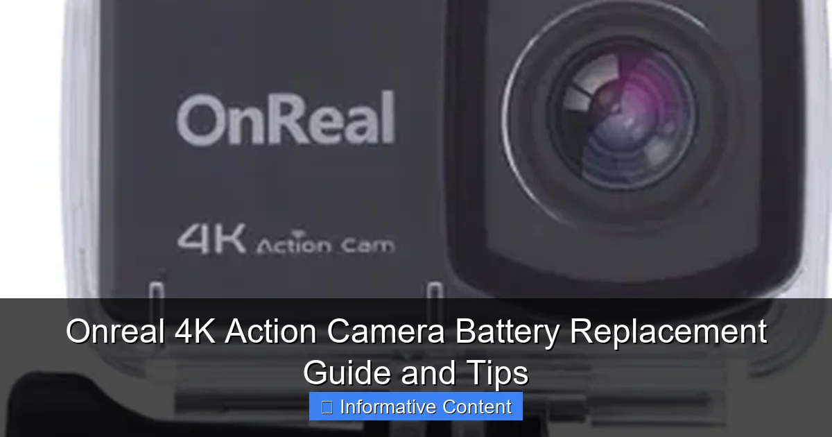 Onreal 4K Action Camera Battery Replacement Guide and Tips