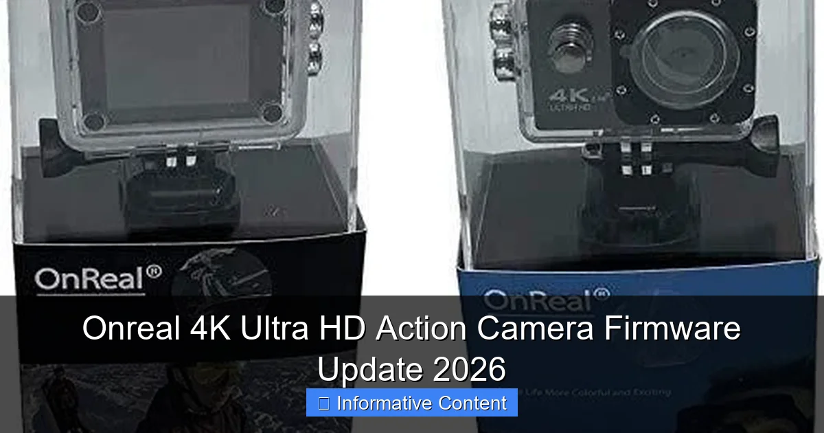 Onreal 4K Ultra HD Action Camera Firmware Update 2026