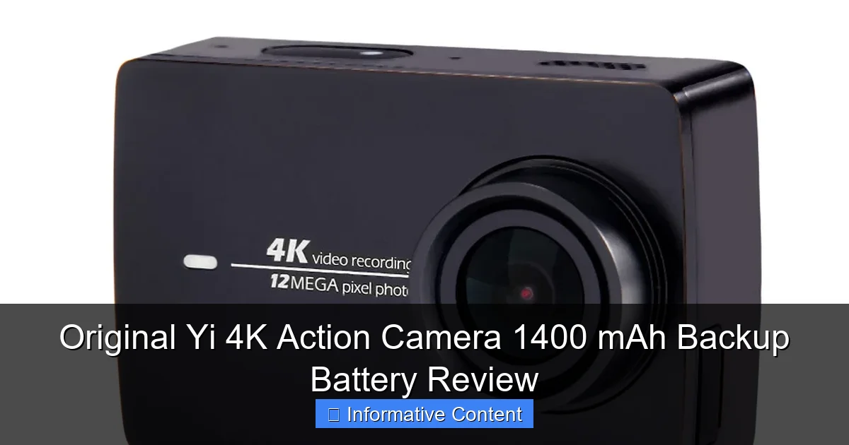 Original Yi 4K Action Camera 1400 mAh Backup Battery Review