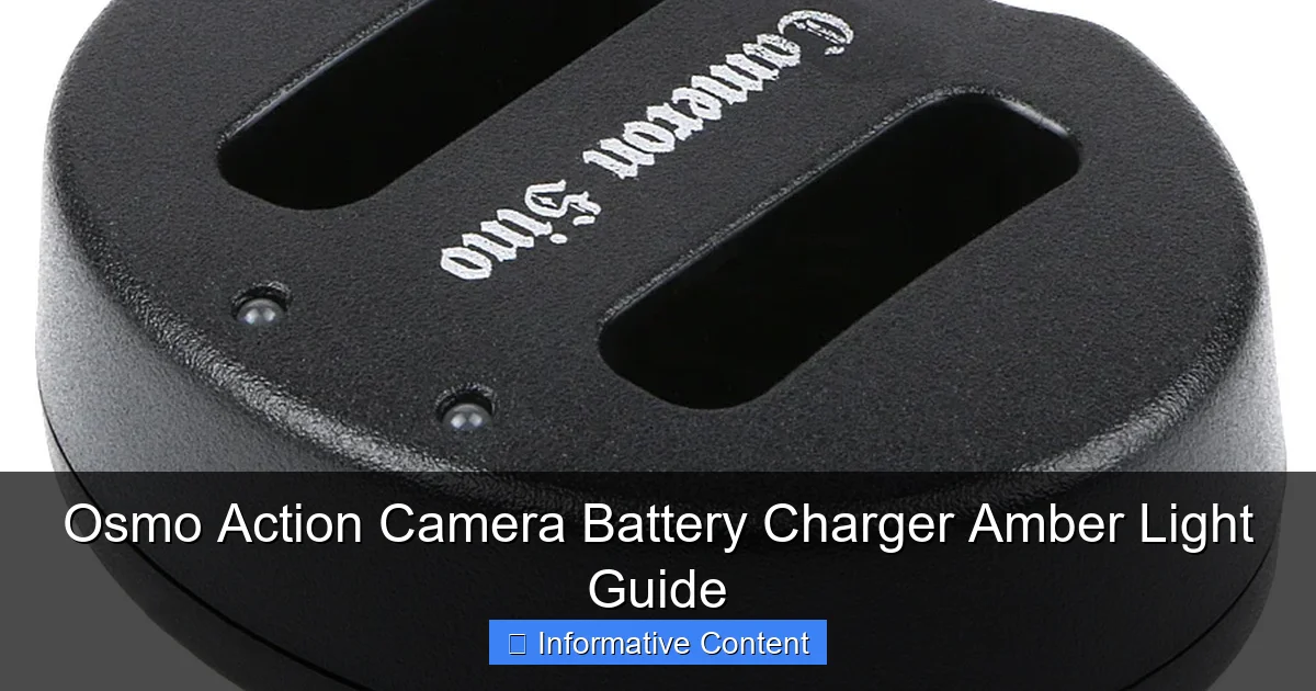 Osmo Action Camera Battery Charger Amber Light Guide
