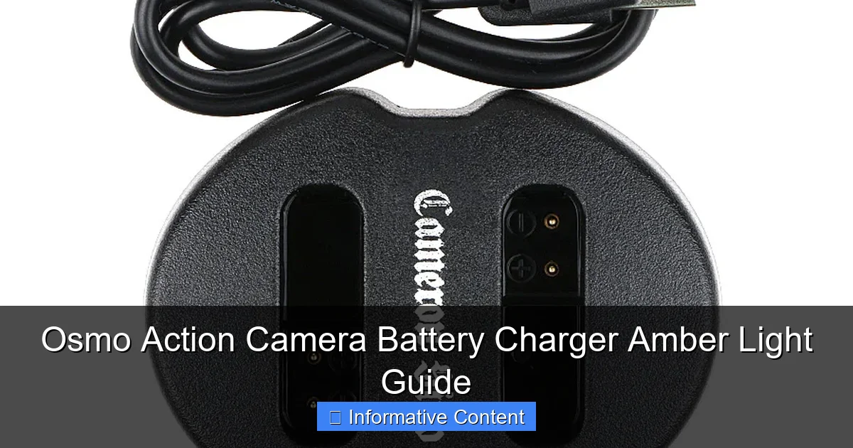 Osmo Action Camera Battery Charger Amber Light Guide