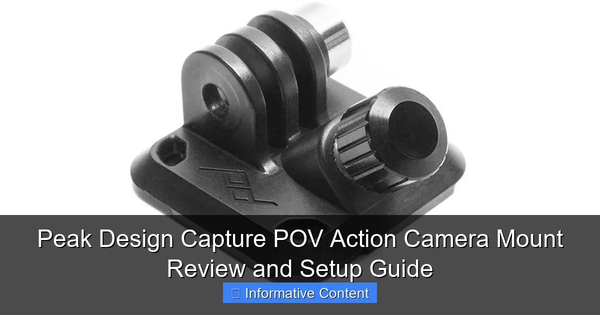 Peak Design Capture POV Action Camera Mount Review and Setup Guide