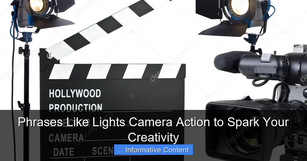 Phrases Like Lights Camera Action to Spark Your Creativity