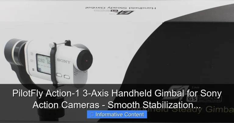 PilotFly Action-1 3-Axis Handheld Gimbal for Sony Action Cameras - Smooth Stabilization...