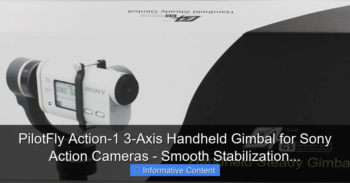 PilotFly Action-1 3-Axis Handheld Gimbal for Sony Action Cameras - Smooth Stabilization...