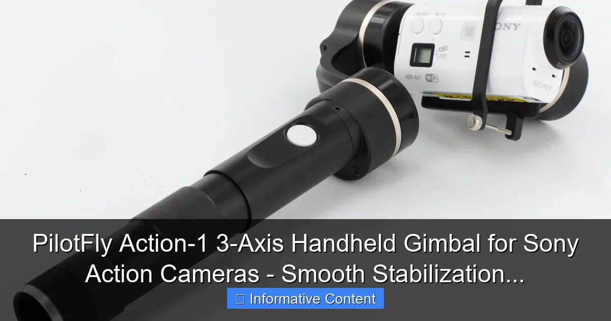 PilotFly Action-1 3-Axis Handheld Gimbal for Sony Action Cameras - Smooth Stabilization...
