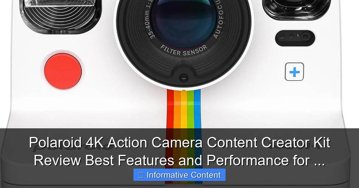 Polaroid 4K Action Camera Content Creator Kit Review Best Features and Performance for ...