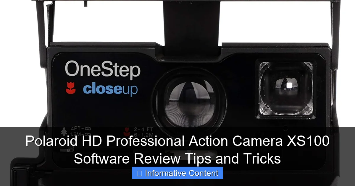 Polaroid HD Professional Action Camera XS100 Software Review Tips and Tricks