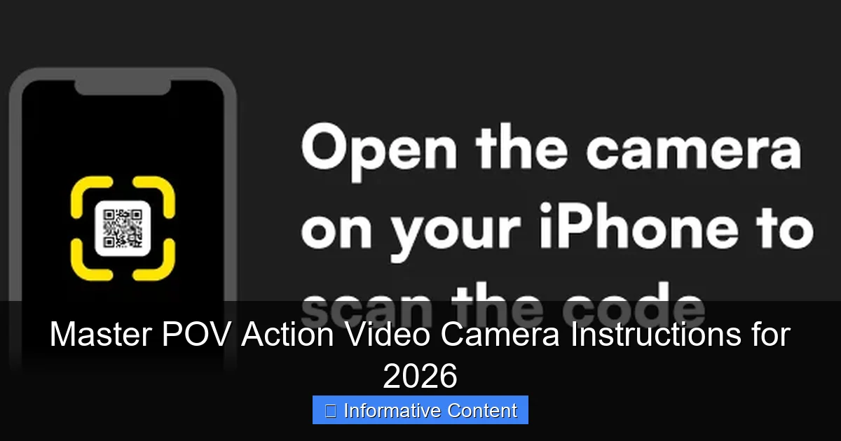 Master POV Action Video Camera Instructions for 2026
