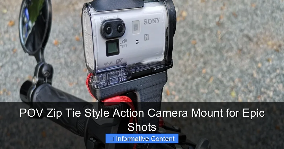 POV Zip Tie Style Action Camera Mount for Epic Shots