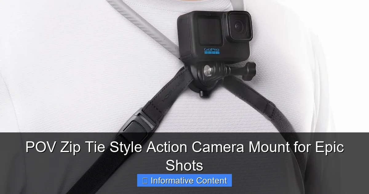 POV Zip Tie Style Action Camera Mount for Epic Shots