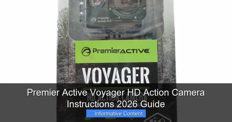 Premier Active Voyager HD Action Camera Instructions 2026 Guide