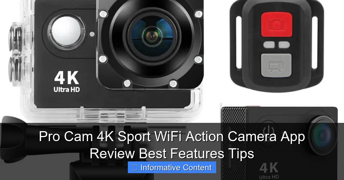 Pro Cam 4K Sport WiFi Action Camera App Review Best Features Tips