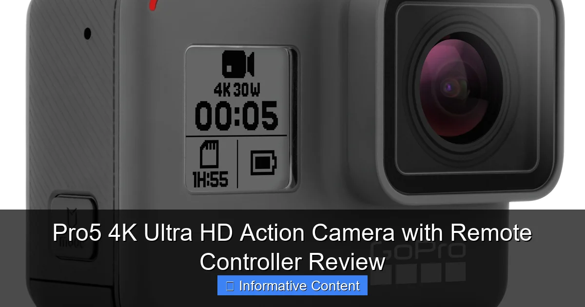 Pro5 4K Ultra HD Action Camera with Remote Controller Review