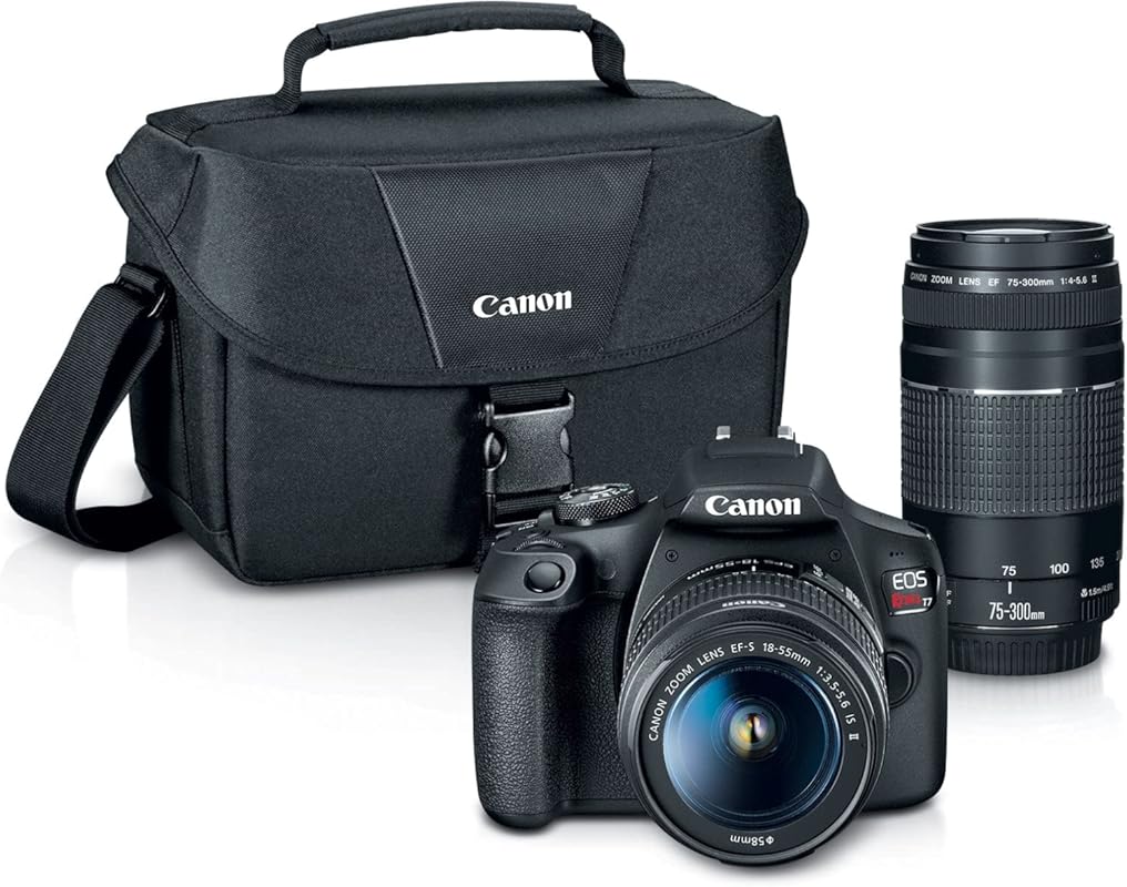 Canon EOS Rebel T7 DSLR Camera with Two Lenses for Versatile Shooting