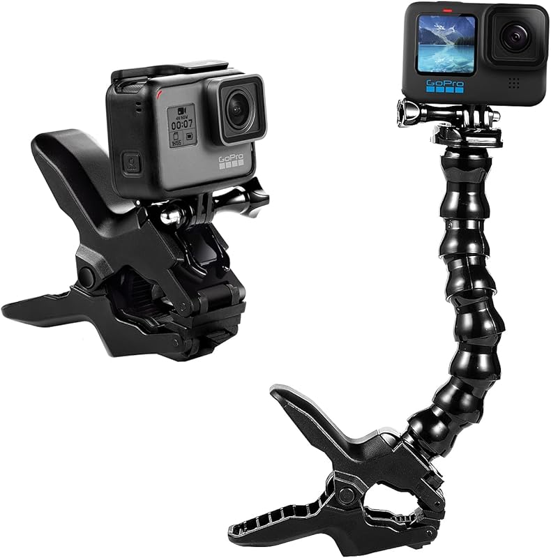 Suptig Jaws Flex Clamp Mount Gooseneck Mount for GoPro Hero 13 Hero 12