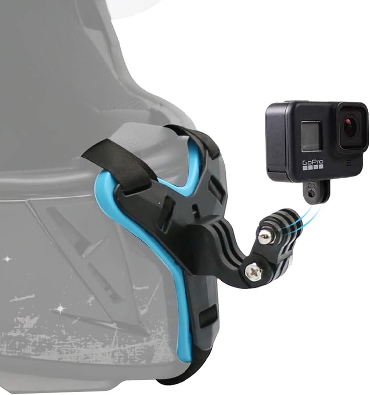 Motorcycle Helmet Chin Mount for GoPro Hero 13–5, DJI Action, Insta360