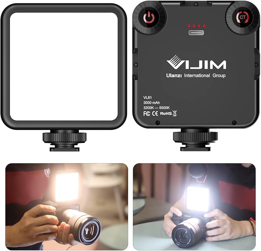 ULANZI VL-81 Bi-Color LED Video Light with Softbox for DSLR and Action