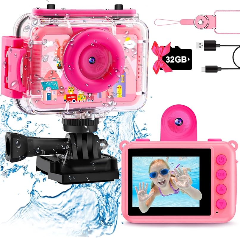Affordable Waterproof Kids Action Camera for Ages 3-12 with 1080P HD V