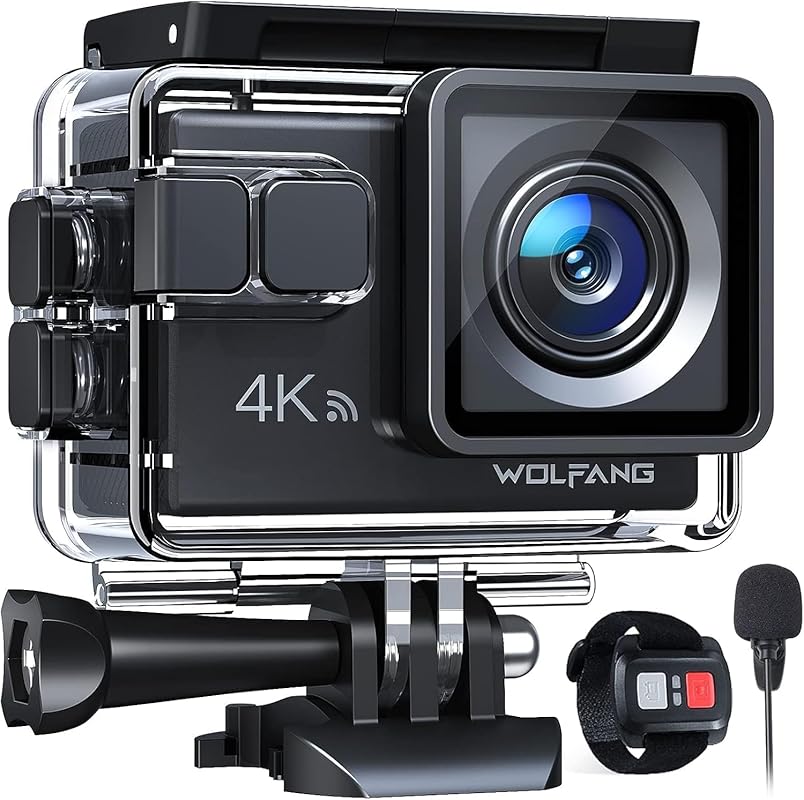 WOLFANG GA100 Action Camera 4K 20MP Waterproof 40M Underwater Camera E