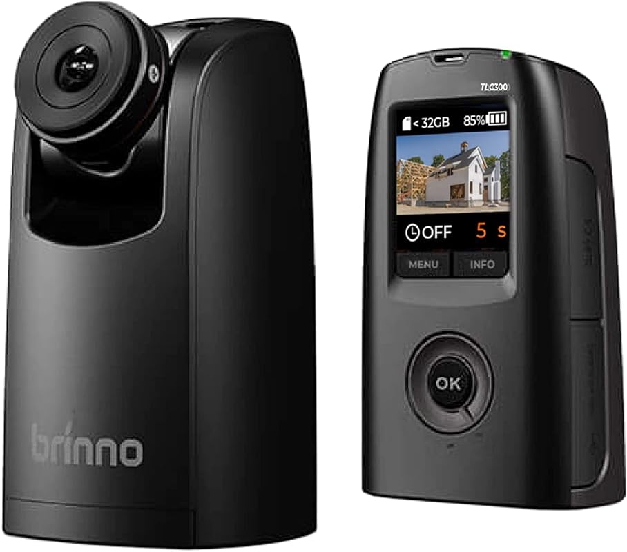 Brinno TLC300 time lapse camera with HDR 1080P, LCD screen, and extend
