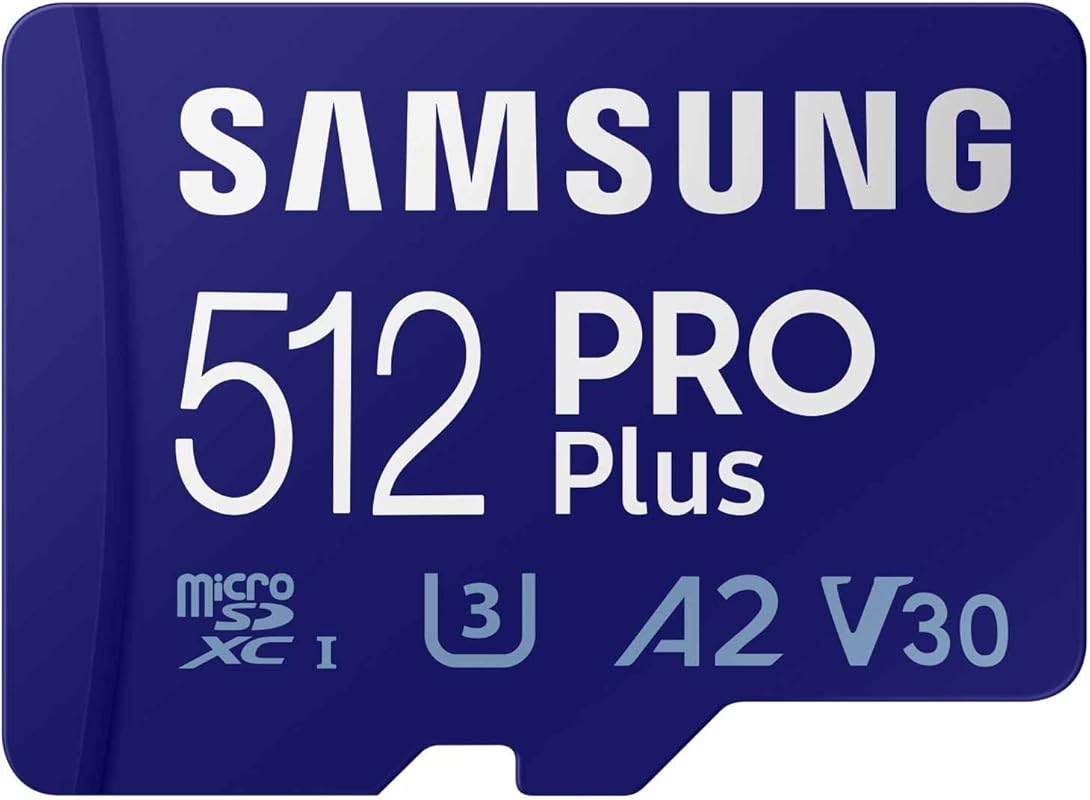 Samsung PRO Plus microSD Memory Card + Adapter, 512GB microSDXC, Up to